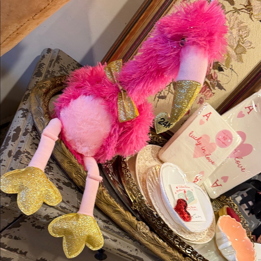 🩷🦩Pink & Gold Animated Plush Flamingo Toy 🦩Bruno Mars 24K song